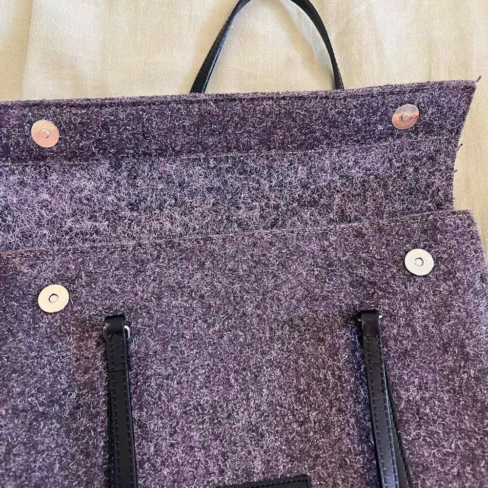 Jean Paul Gaultier purple fuzzy wool purse - Picture 6 of 8